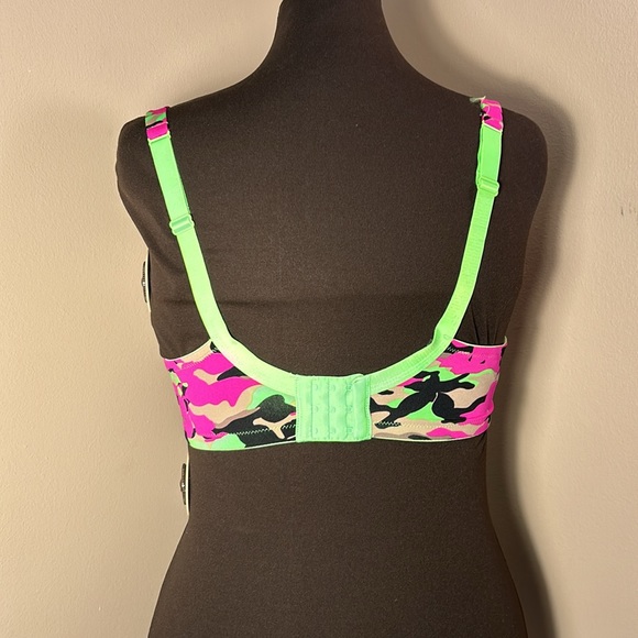 CACIQUE Colorful Camouflage Boost Plunge Bra 38D - Picture 3 of 9